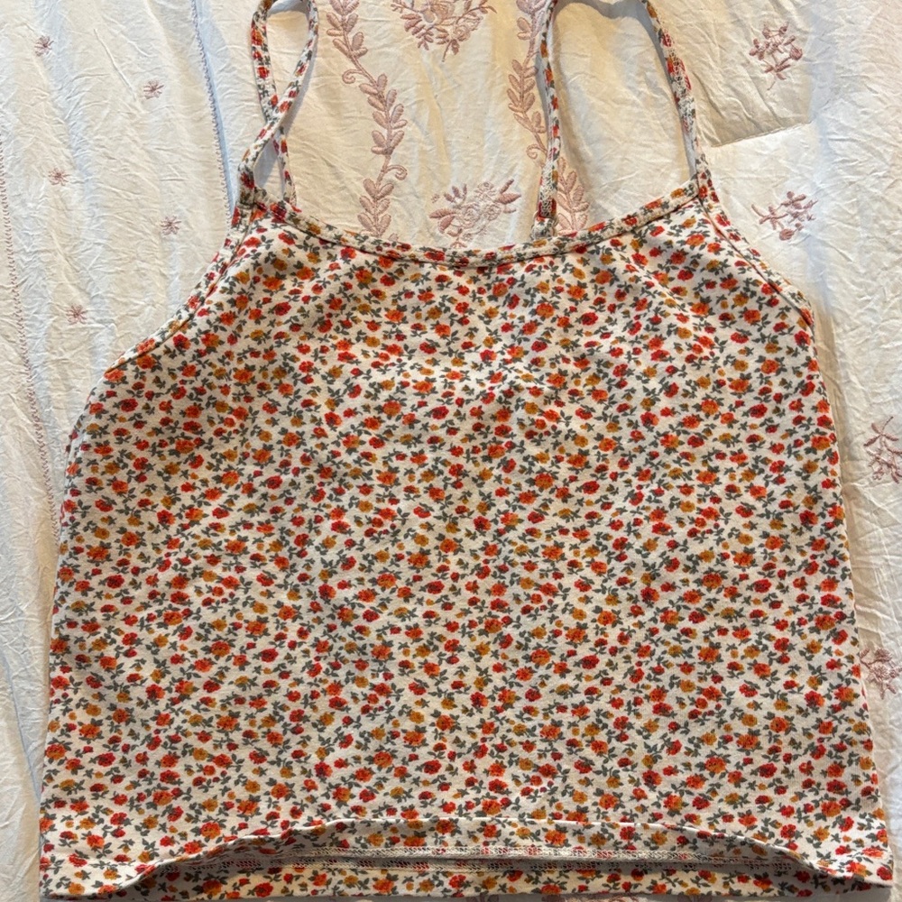 American Eagle Outfitters Floral Camisole - Red, Orange, Green